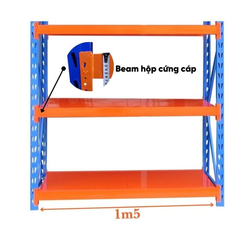 kệ trung tải dài 1m5 3 tầng